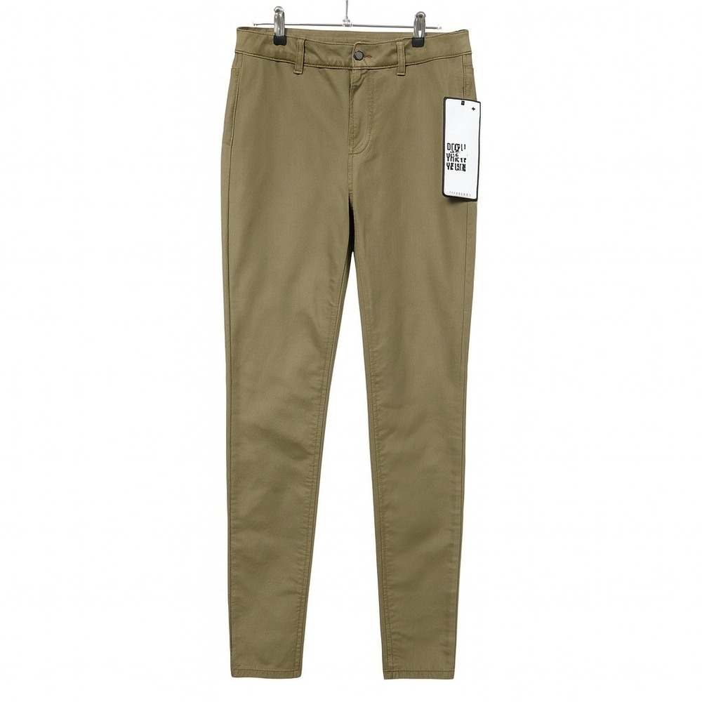 Almost Famous Super High Rise Skinny Pants Olive Green Size 5 NWT